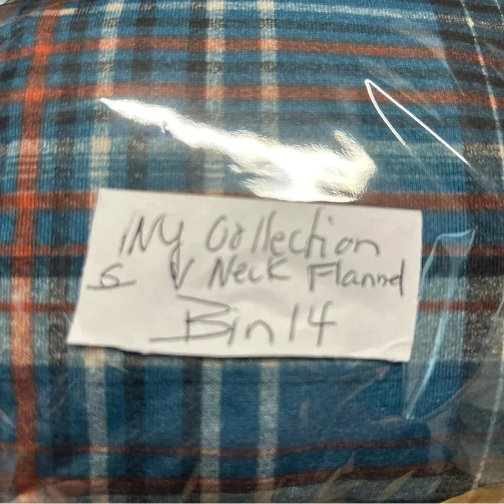 Women's Small Plaid V Neck Popover Flannel Shirt Bow‎ Colorful Cowgirl Autumn - Picture 14 of 14